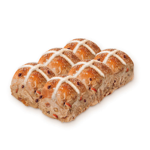 6-Pack Apple & Cinnamon Hot Cross Buns