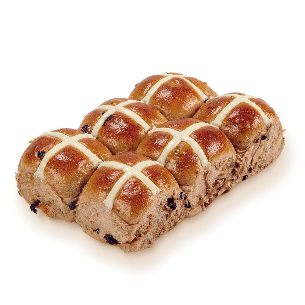 6-Pack Traditional Hot Cross Buns